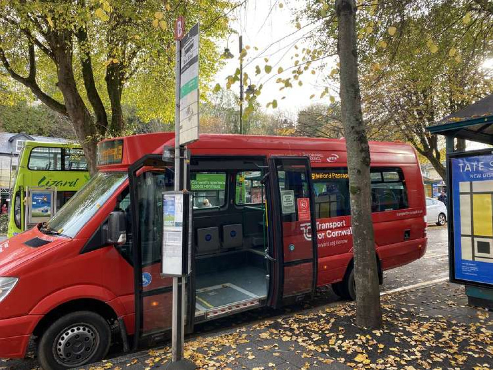 Picture of one of the OTS/Transport for Cornwall buses.