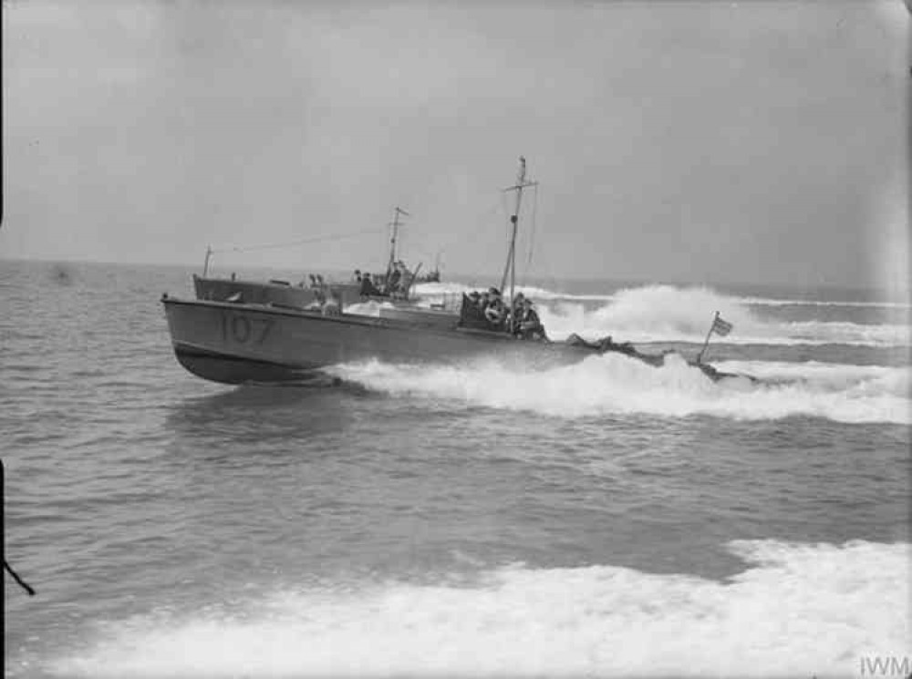 MTB 107 came to Felixstowe's HMS Beehive before going to Dunkirk