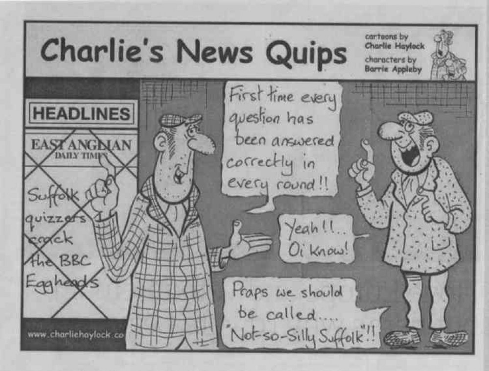 EADT cartoon after SOS' Eggheads victory.