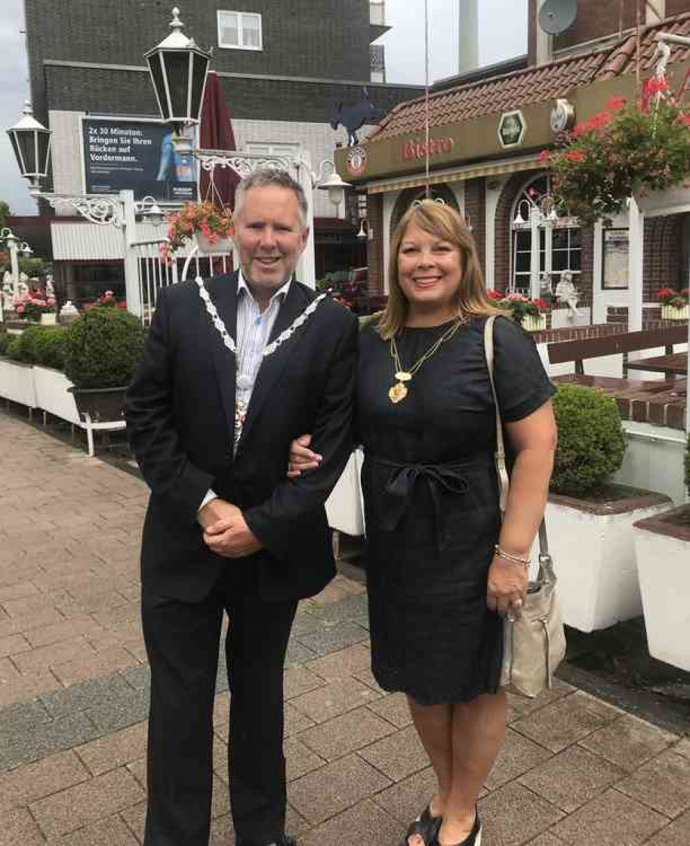 Felixstowe mayor Mark Jepson and wife Julie