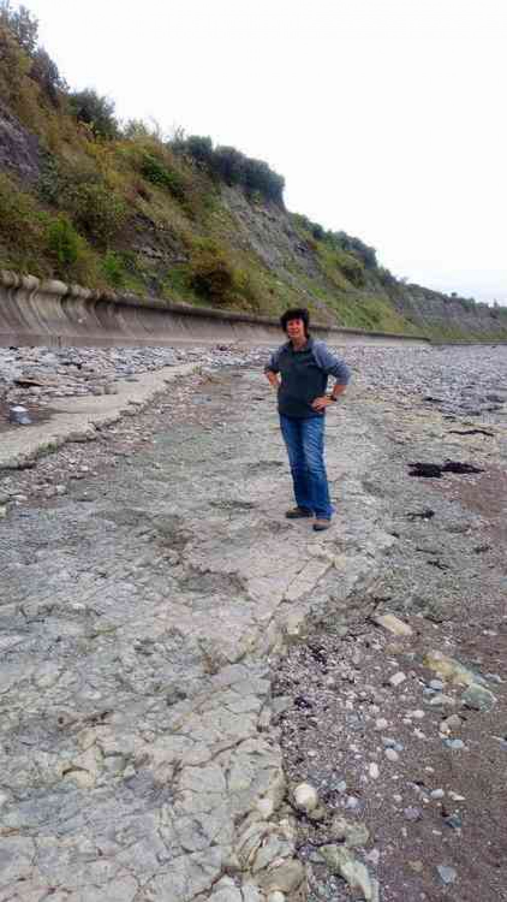 Kerry at the scene of the discovery (Photo credit: Patrick Wagstaff)