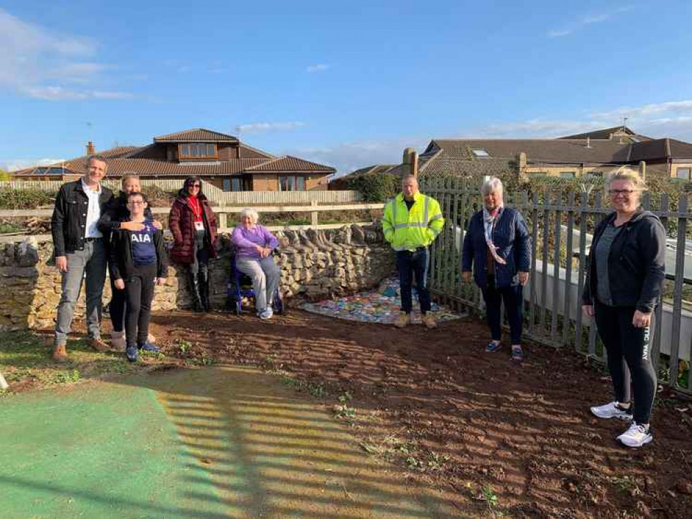 The new stone installation at the playground by Jubilee Hall