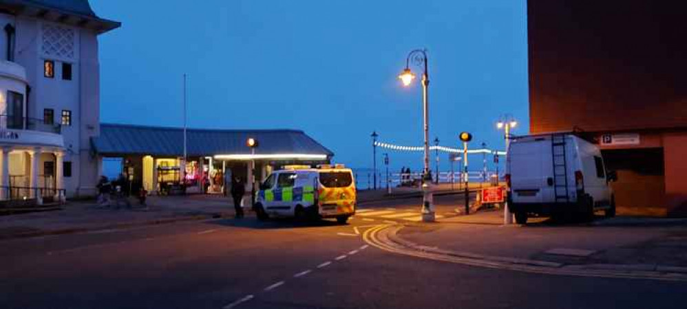 Police have blocked cars from driving down the Esplanade