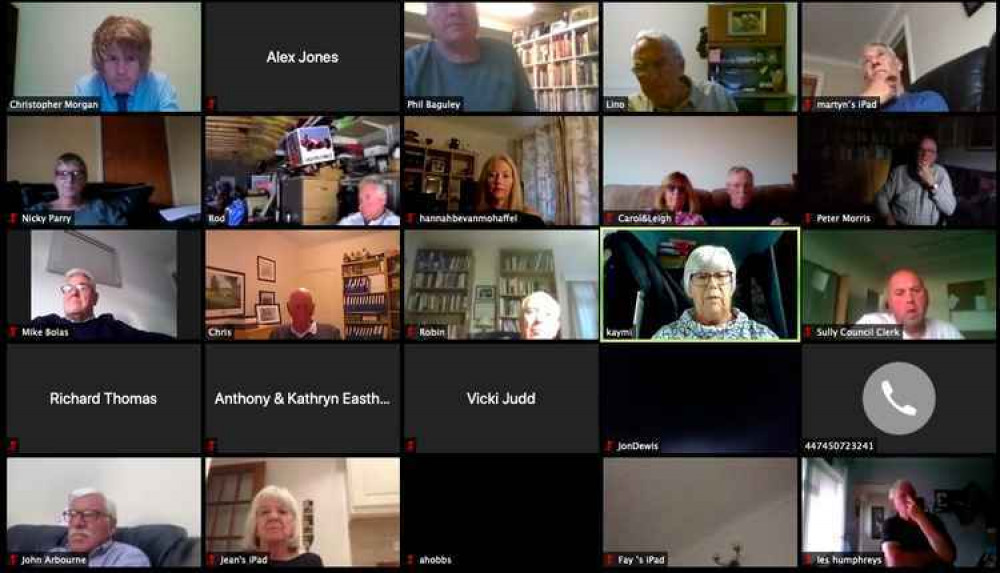 A screenshot from a previous council meeting A screenshot from a previous council meeting