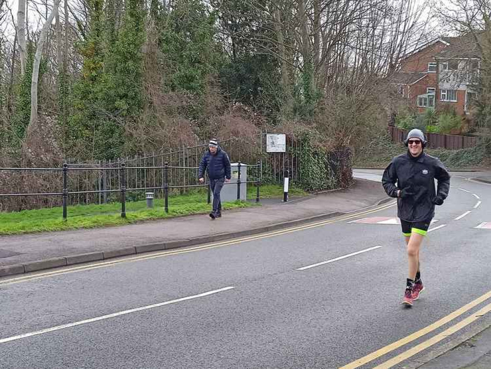 James nearing the end of his challenge this morning