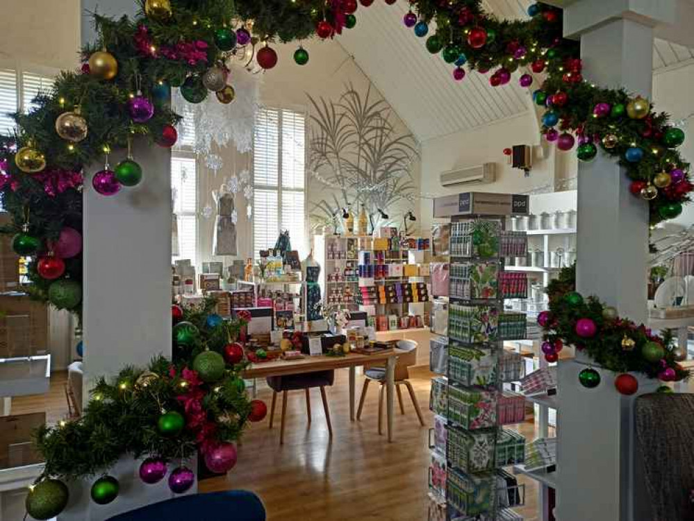 The food hall ready for Christmas