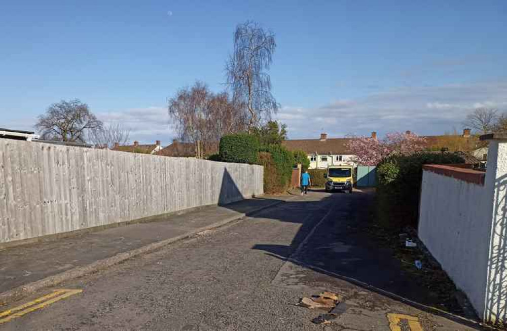 The yard near where the incident reportedly took place.