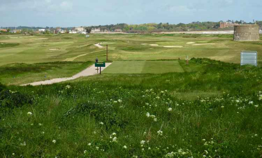 Felixstowe Ferry golf club and Martello tower