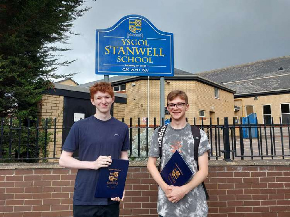 Michael Dolbear (left), achieved A*, A, B and Jacob Bannister, achieved four A*s