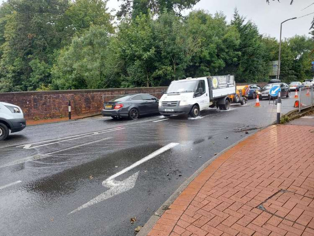 Vehicles entering and leaving Penarth encountered delays