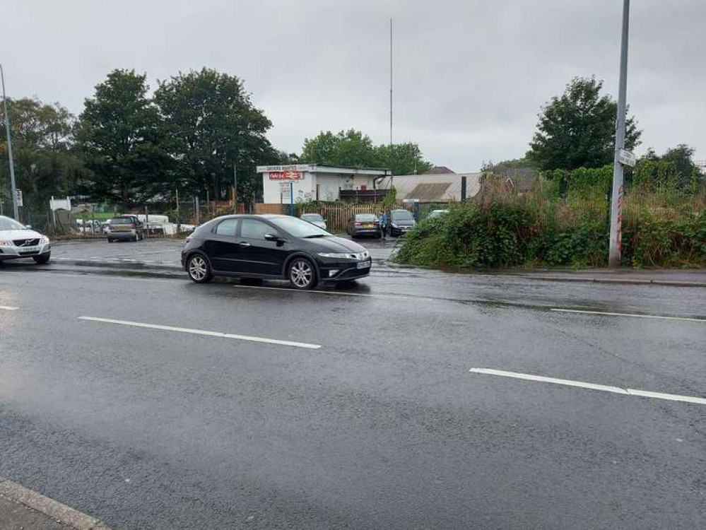 Traffic moved slowly along Windsor Road