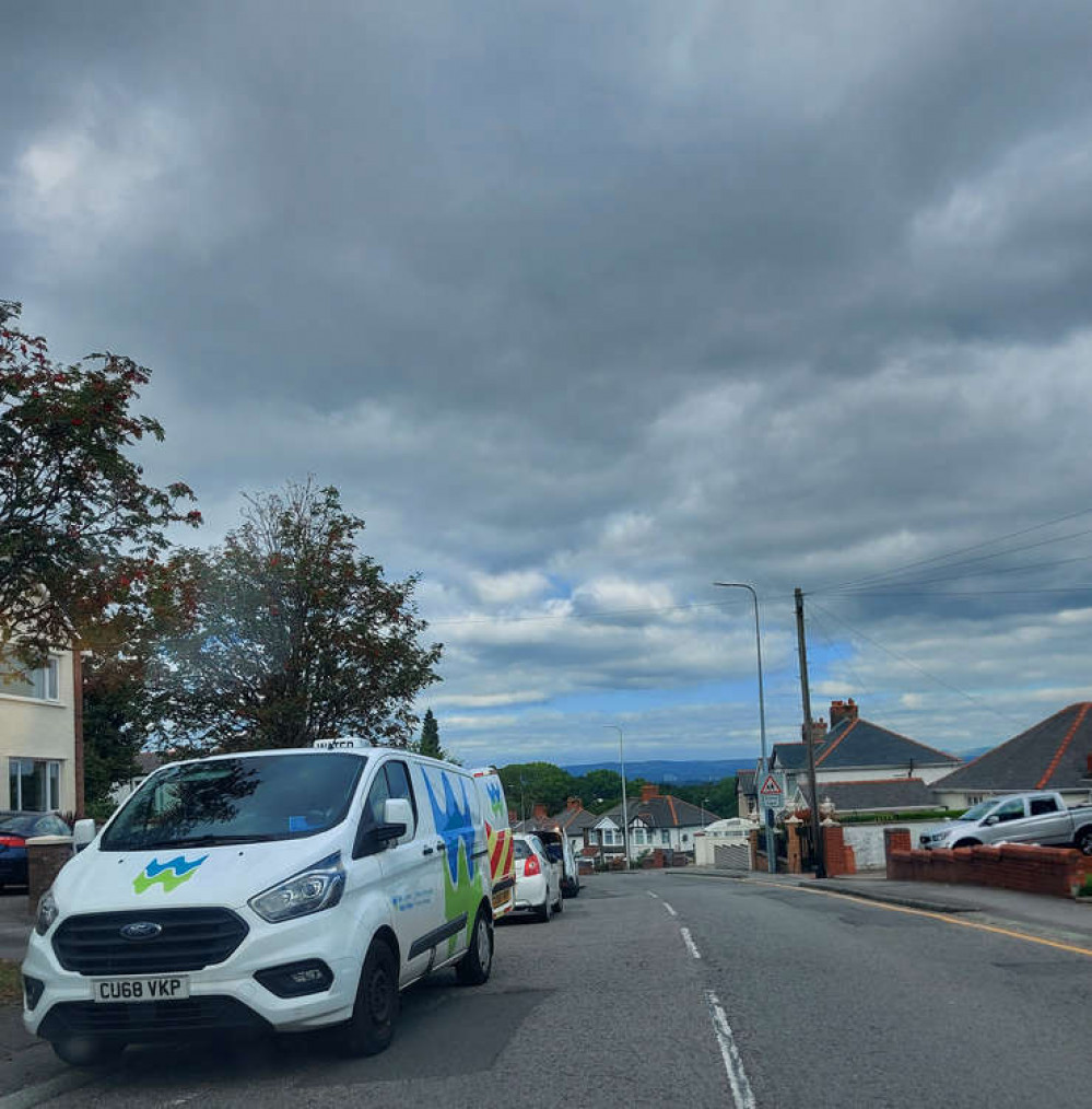 Welsh Water vehicles are present around the Llandough area