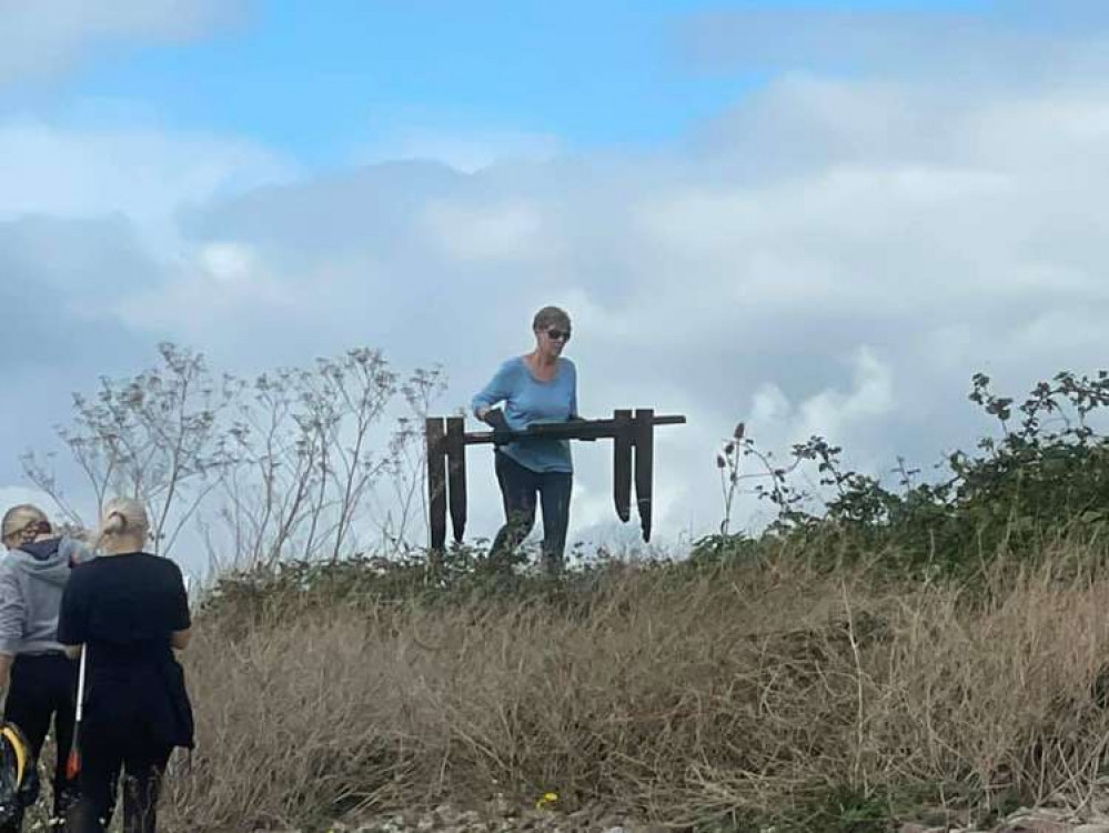 Volunteers removed a 9kg fence panel as part of their clean-up