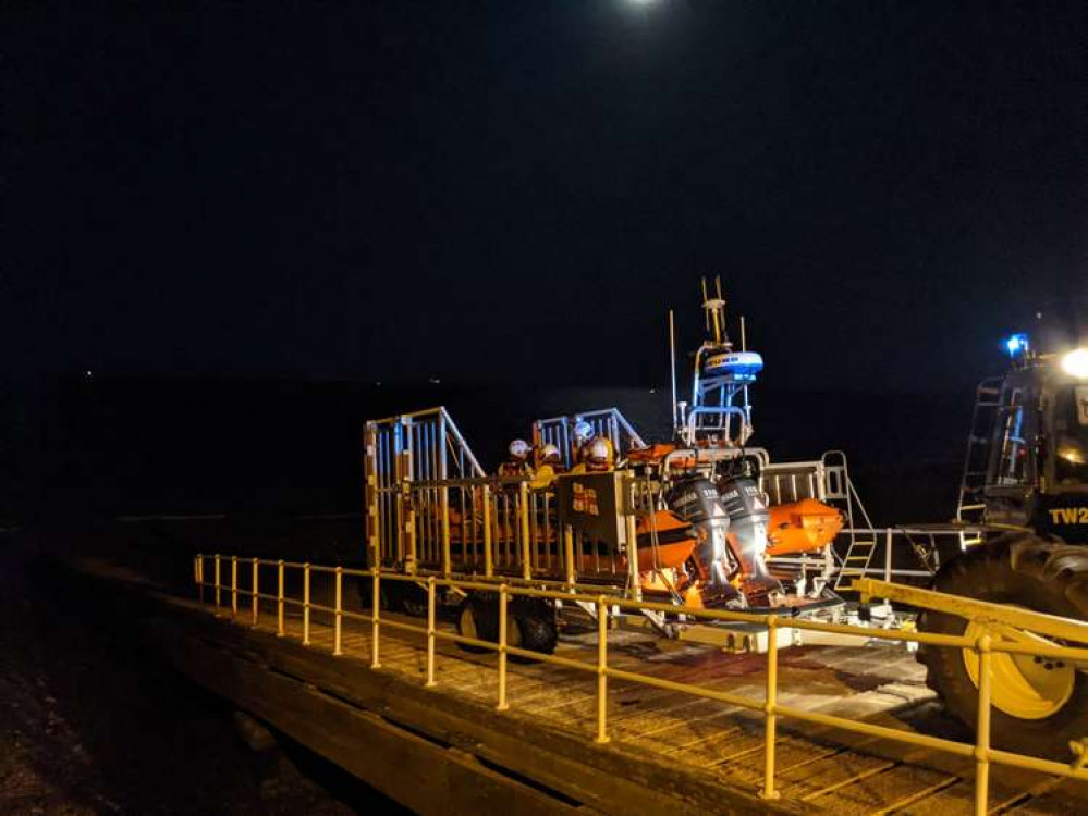 Penarth Lifeboat before launching to another call-out (image via Penarth RNLI)