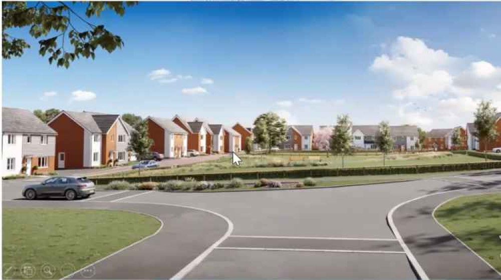 Artist impression of phase one of 255 development between Gulpher Road and Candlet Road