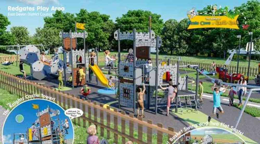 A 3-D visual showing what the exciting new play area will look like when completed.