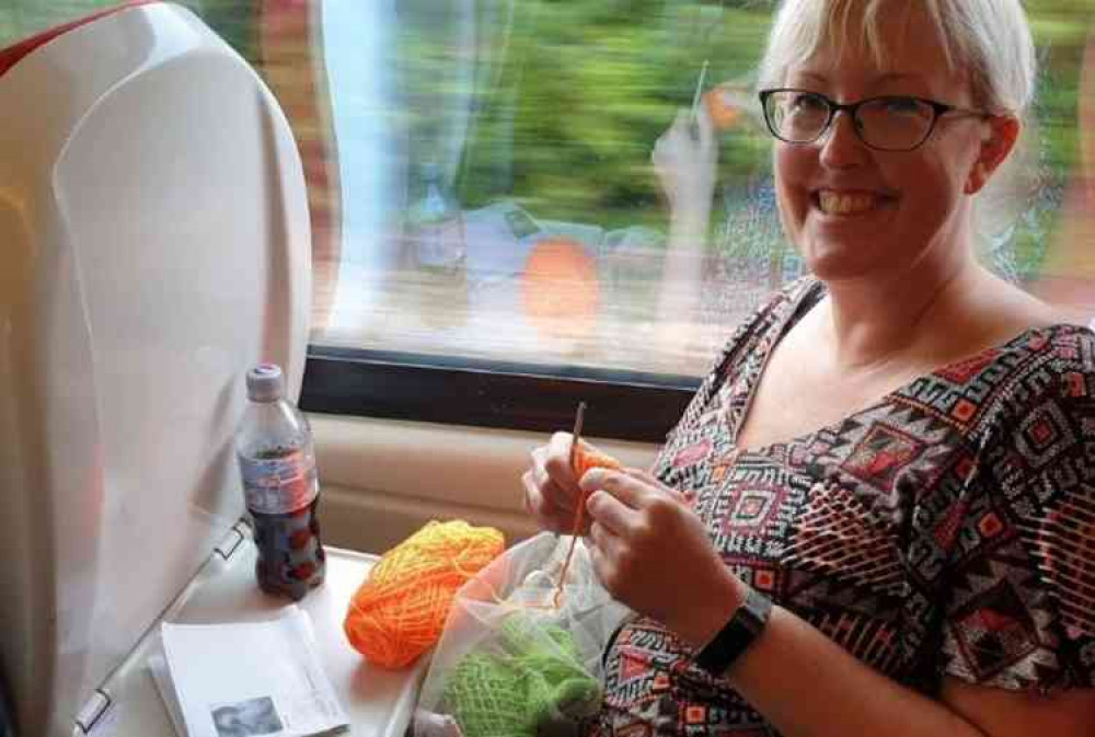 Natalie Morrison, 44, is attempting to set the world record for the Longest Crochet Marathon.