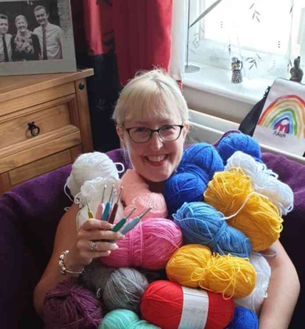 Natalie Morrison, 44, is attempting to set the world record for the Longest Crochet Marathon.