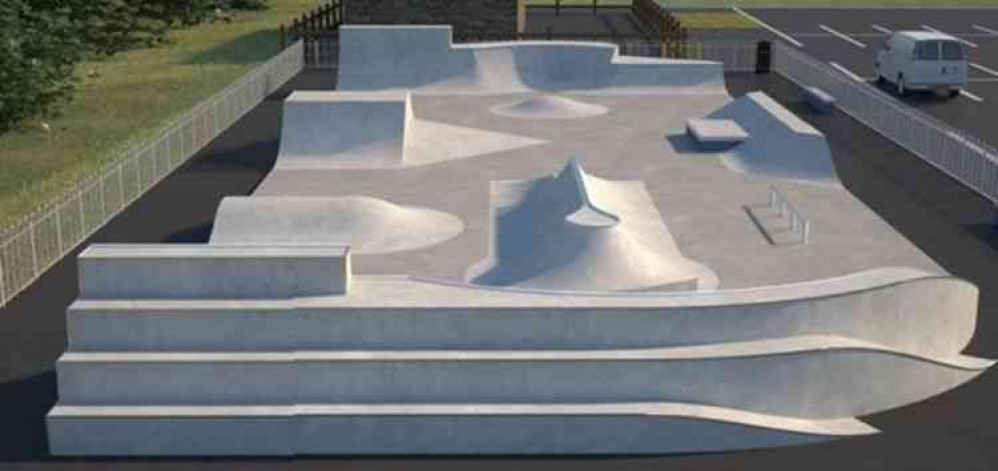 The design concept for Budleigh Skate Park.