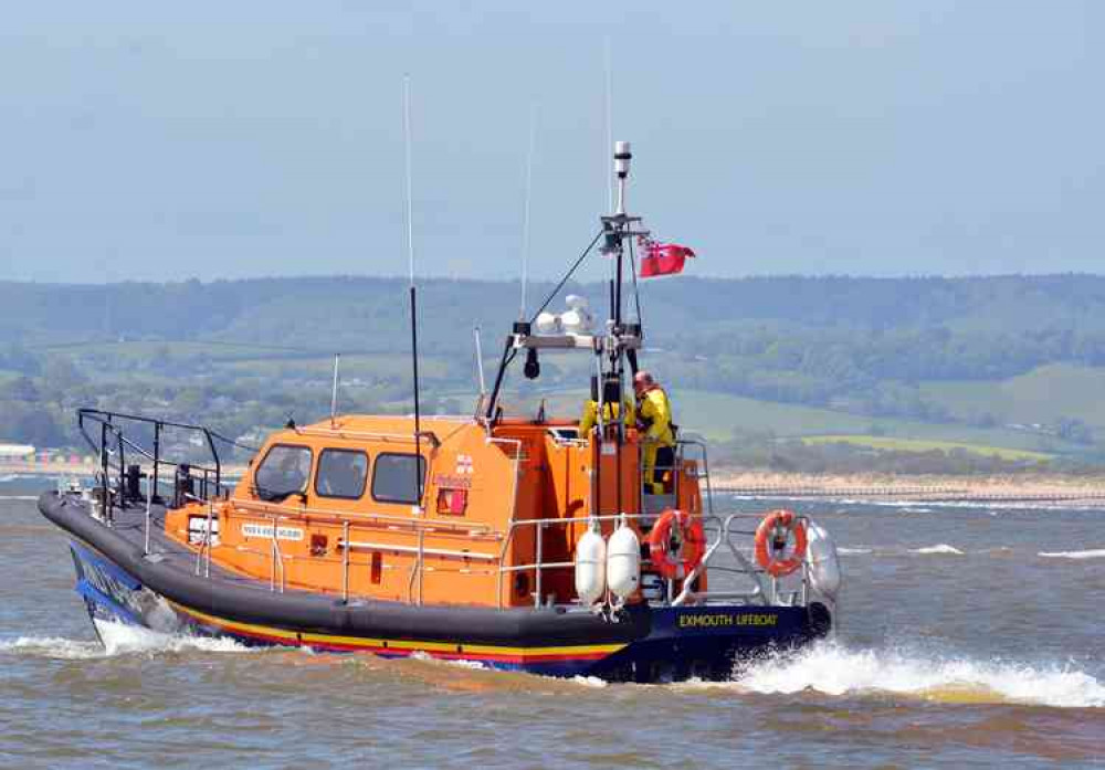 RNLI All Weather Lifeboat R & J Welburn launches to the rescue