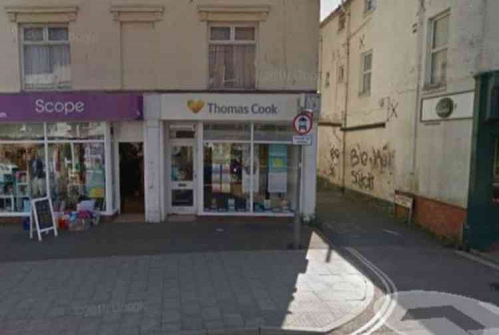 The former Thomas Cook store on Exeter Road. Image courtesy of Google. The former Thomas Cook store on Exeter Road. Image courtesy of Google.