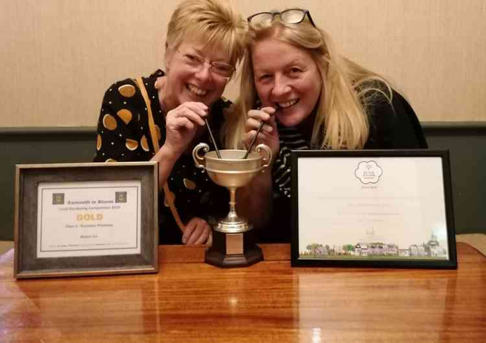 Alison and Sally-Ann celebrate their awards. Alison and Sally-Ann celebrate their awards.
