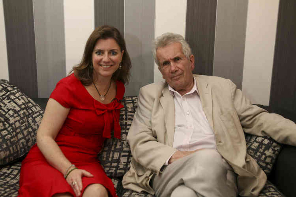 Independent East Devon candidate Claire Wright with Former Independent MP and journalist Martin Bell OBE. Independent East Devon candidate Claire Wright with Former Independent MP and journalist Martin Bell OBE.