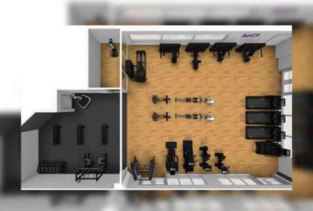 An artist's impression of the new gym area. Picture courtesy of LED.