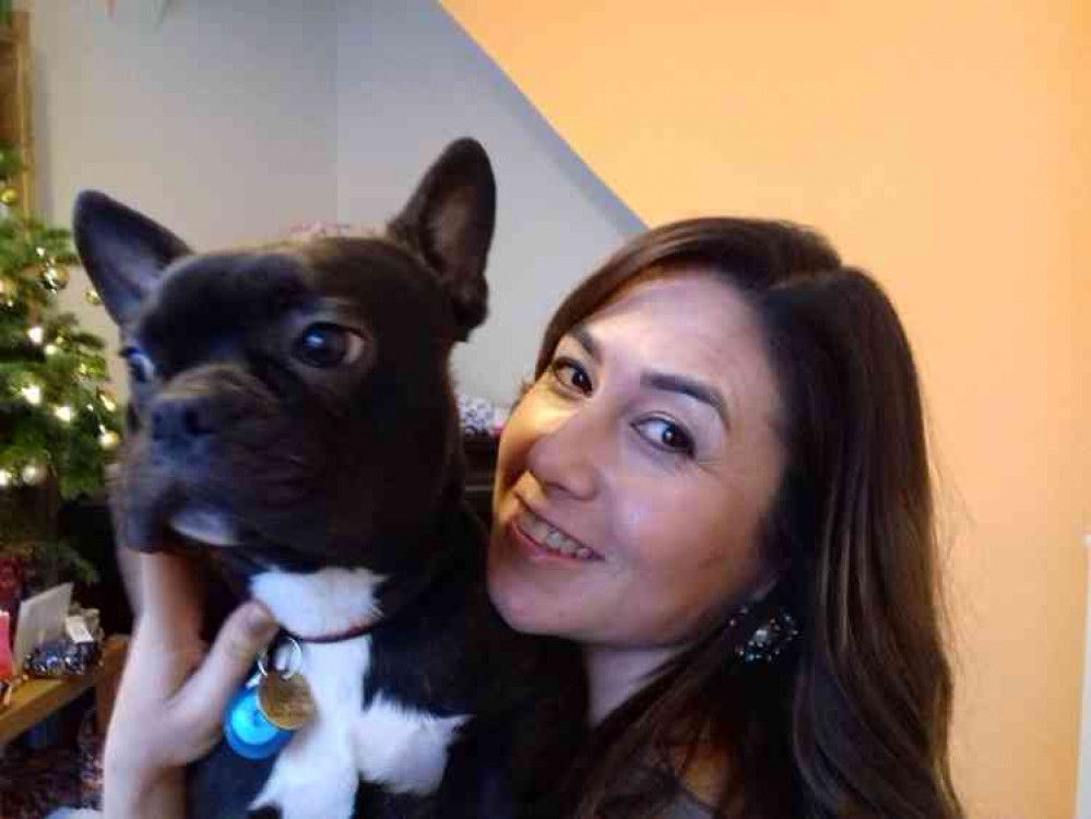 Joanna Toole with her dog Buster.