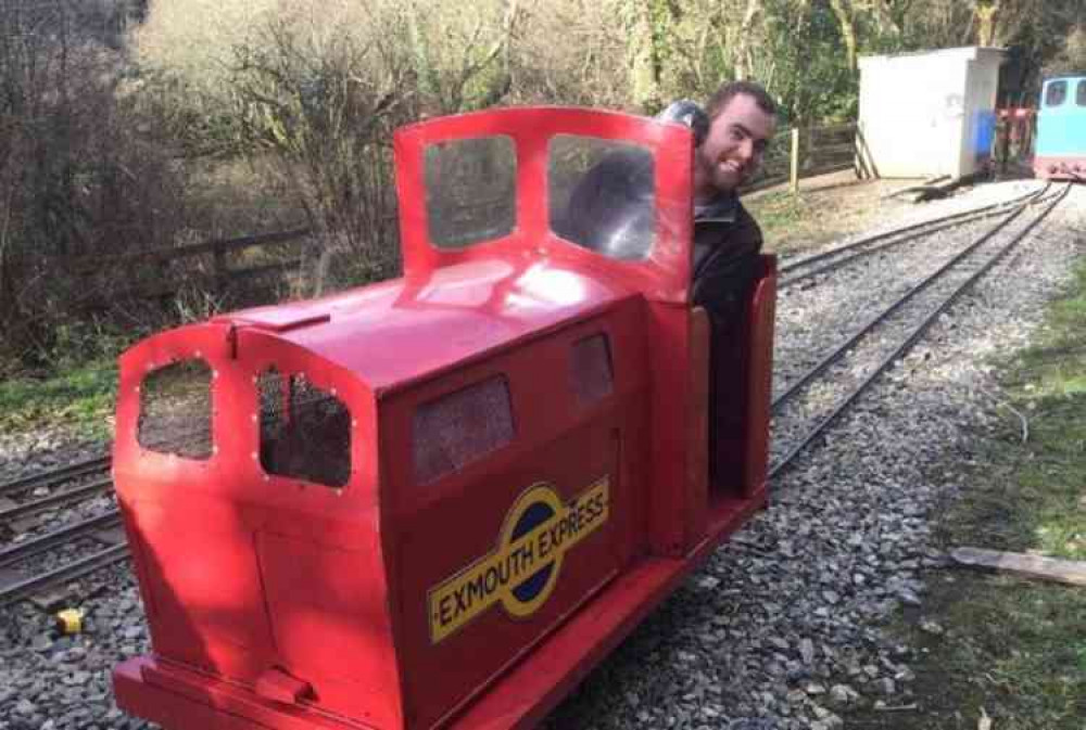 Henry Mock with his pride and joy The Exmouth Express.