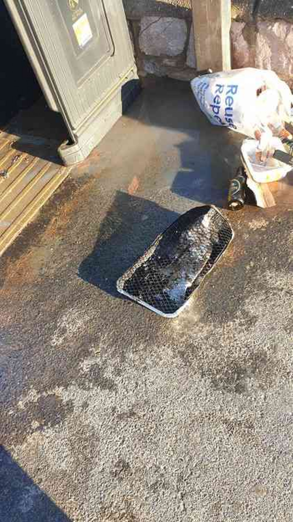 Both bin fire were caused by hot disposable BBQs. Pictures courtesy of Devon and Somerset Fire and Rescue Service.