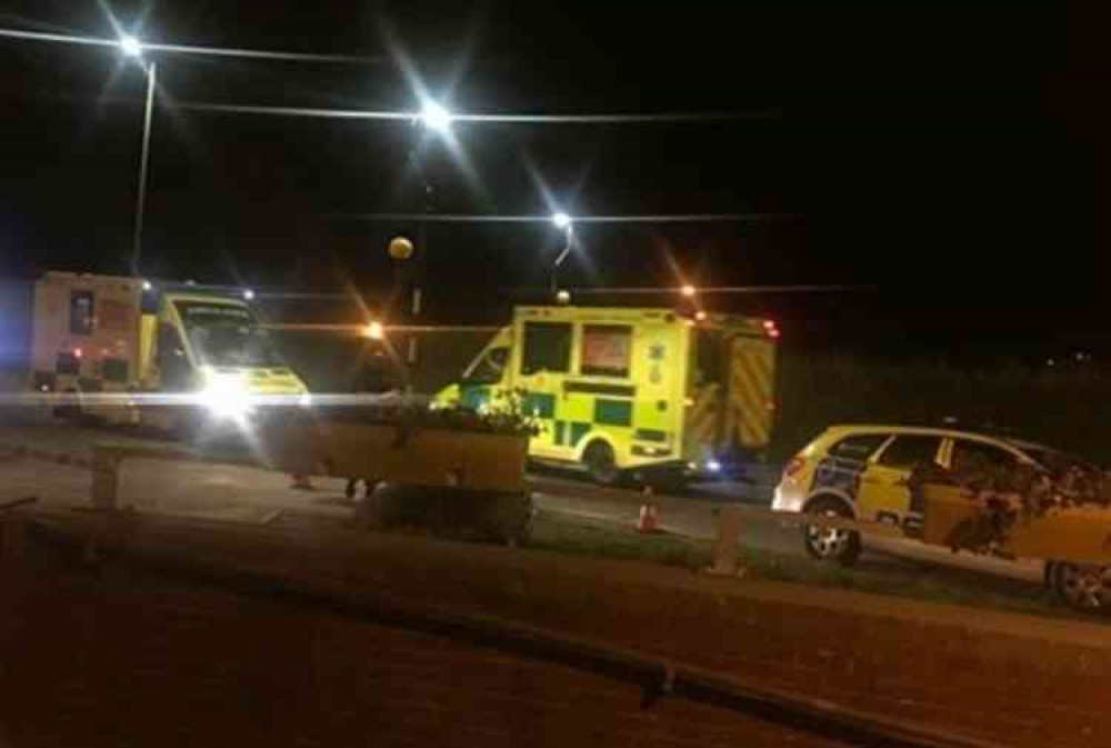 Pictures from the scene at Exmouth Train Station. Pictures courtesy of Felipe Warrener-Iglesias.