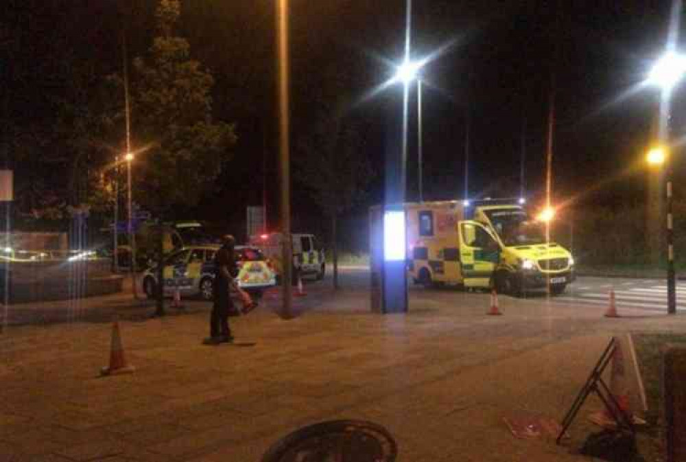 Pictures from the scene at Exmouth Train Station. Pictures courtesy of Felipe Warrener-Iglesias.