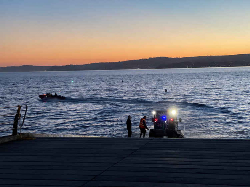 The inshore lifeboat on its way to the incident. Picture: James Searle