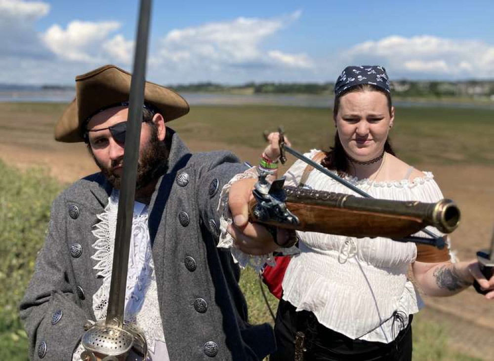 Simon and Lauren, founders of Exmouth Pirates re-enactment group