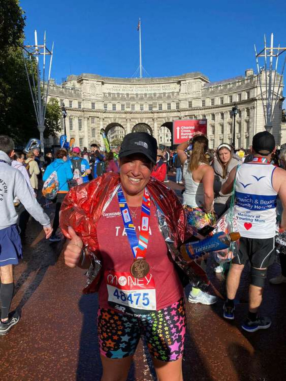 Tanya Robinson ran the London Marathon to raise funds for the Devon Freewheelers. Photo: Tanya Robinson. Tanya Robinson ran the London Marathon to raise funds for the Devon Freewheelers. Photo: Tanya Robinson.