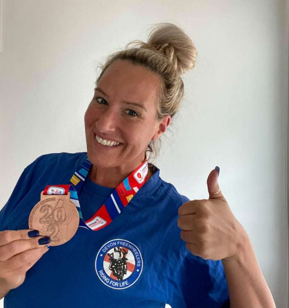 Tanya Robinson with her London Marathon medal. Photo: Tanya Robinson. Tanya Robinson with her London Marathon medal. Photo: Tanya Robinson.