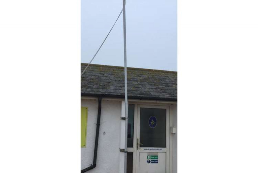 The flagpole has now been damaged twice. Credit: NCI Exmouth