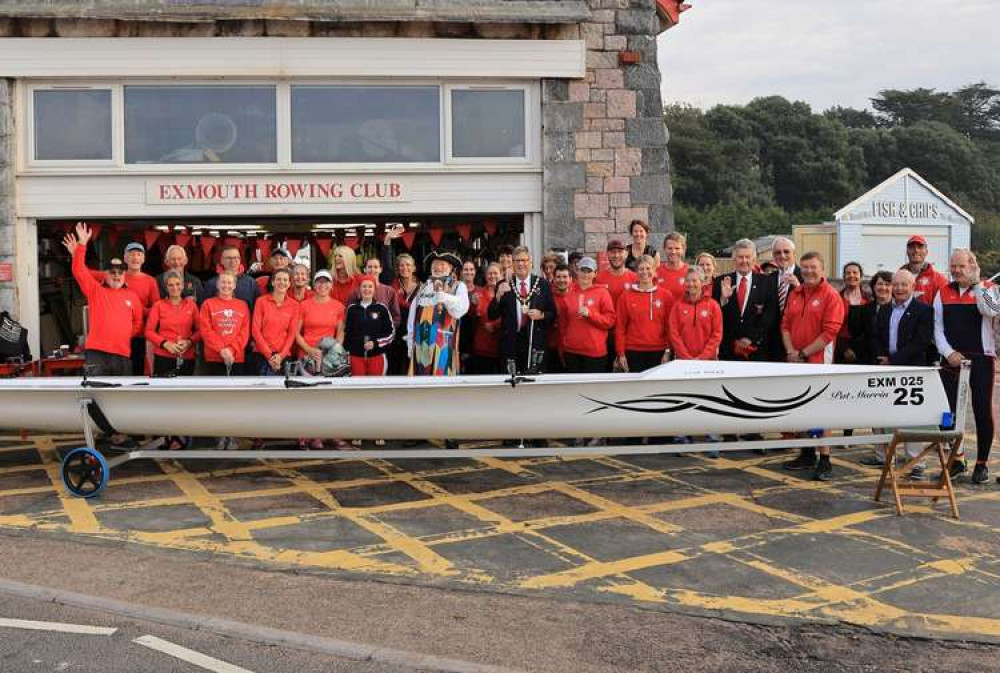 The boat naming ceremony at Exmouth Rowing Club. Credit: Tom Hurley