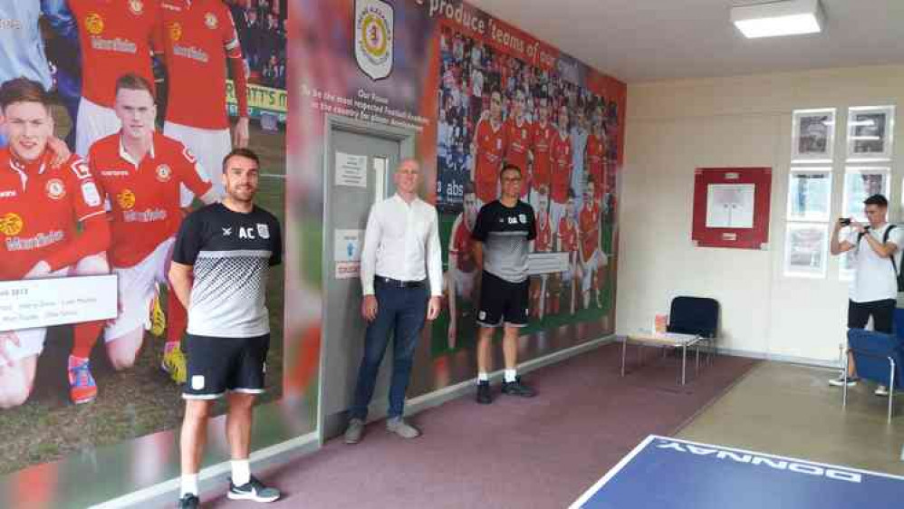 In front of the celebrated first teams made up entirely of Crewe Academy players