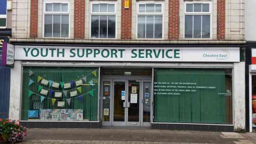 Cheshire East Youth Support Service hub in Crewe is closed.