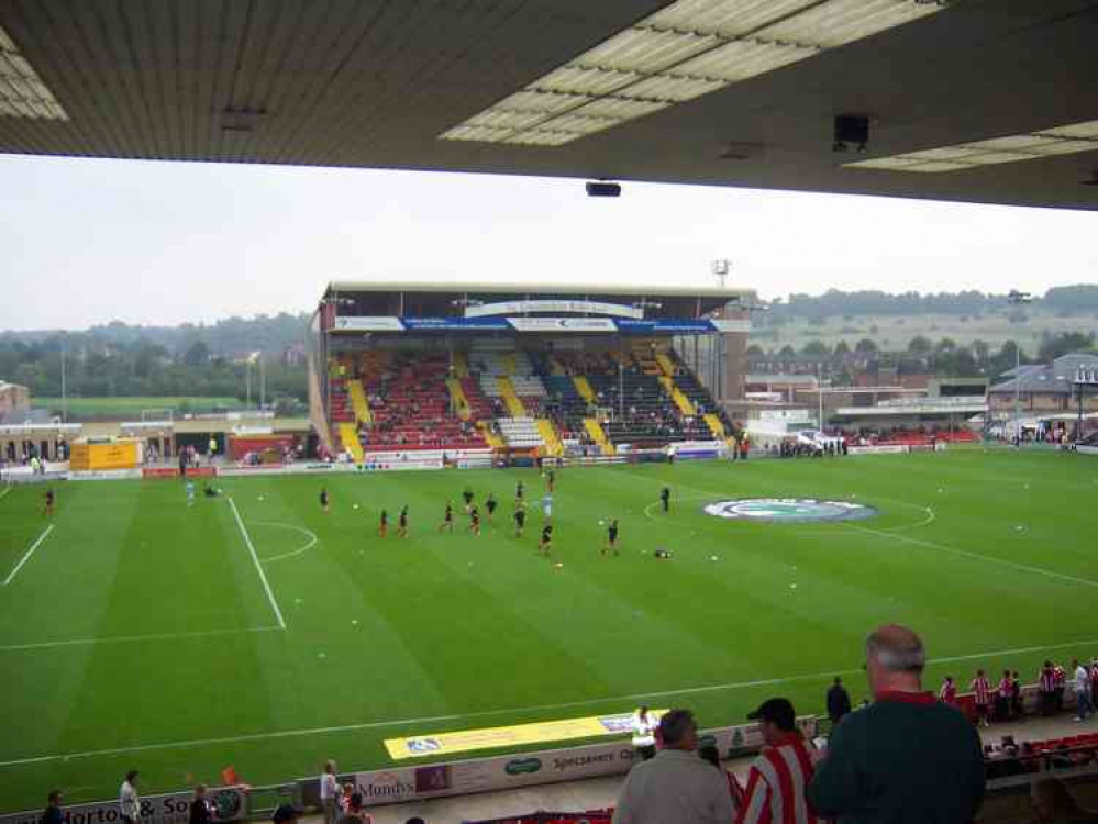 Sincil Bank was the venue for Ugarte's only start for Crewe Sincil Bank was the venue for Ugarte's only start for Crewe