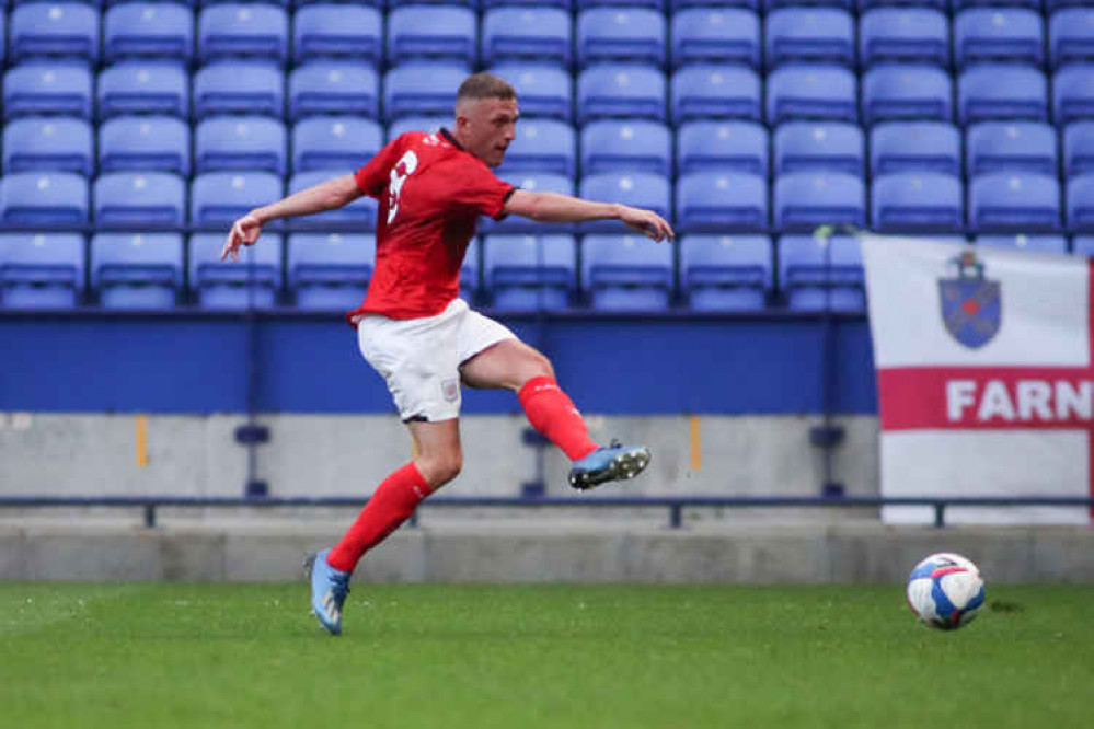 Oli Finney scored Crewe's second and may have had two himself