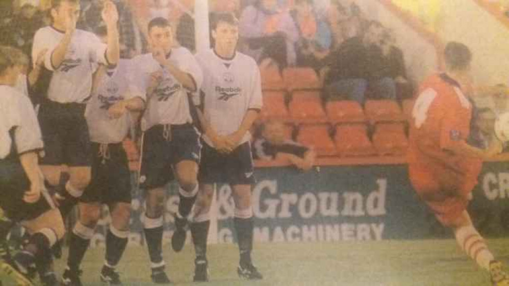 Steve Pope curls in a warm-up winner back in 1997.