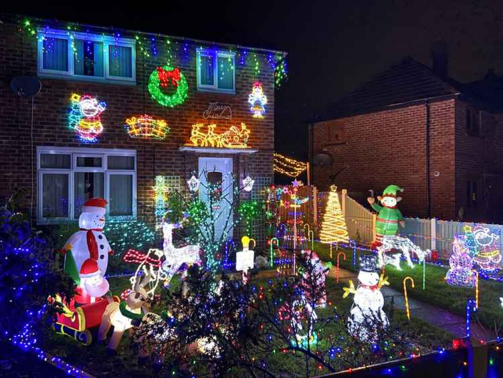 There's plenty going on in the front garden of this home in Marple Crescent.