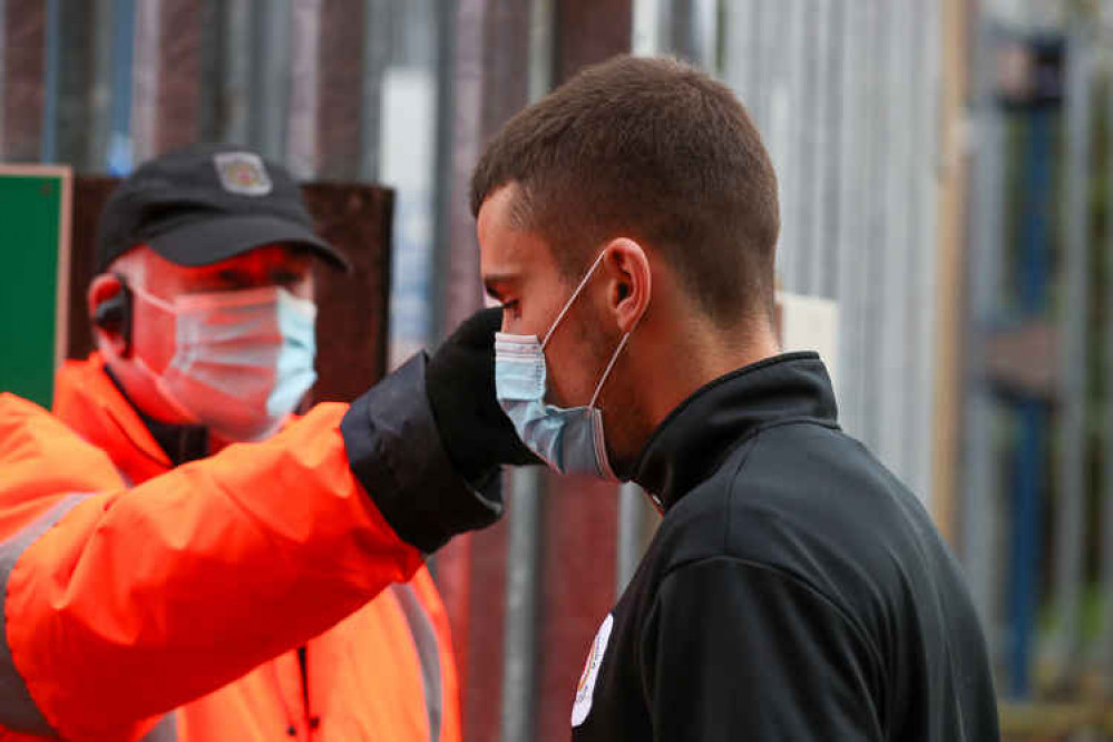 Temperature testing has been in force at Gresty Road this season. Temperature testing has been in force at Gresty Road this season.