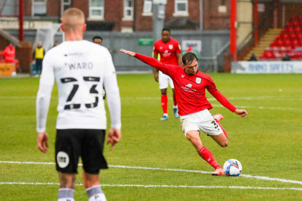 Harry Pickering's free kick set Crewe on route to a 2-0 win over The Posh in November.