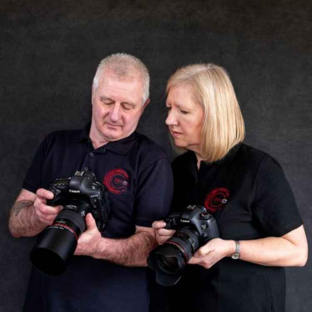 Pete and June at work.