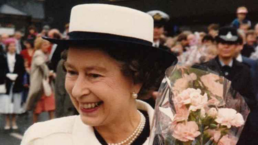 The Queen in Crewe back in the summer of 1987.