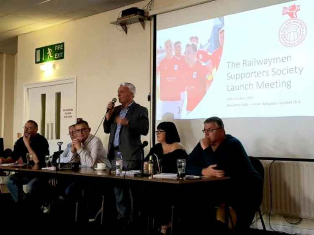 The Railwaymen Supporters Society launch Project 250 in October 2019.